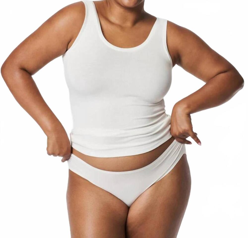 NEW SPANX women's scoop neck tank in powder